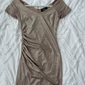 Lulu’s Gold Bodycon Dress